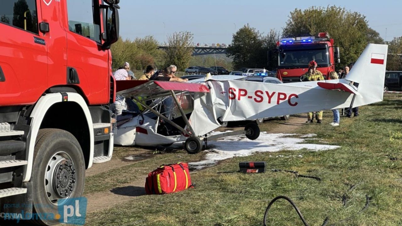 Samolot spadł prosto na samochody. Dramatyczne sceny w polskim mieście